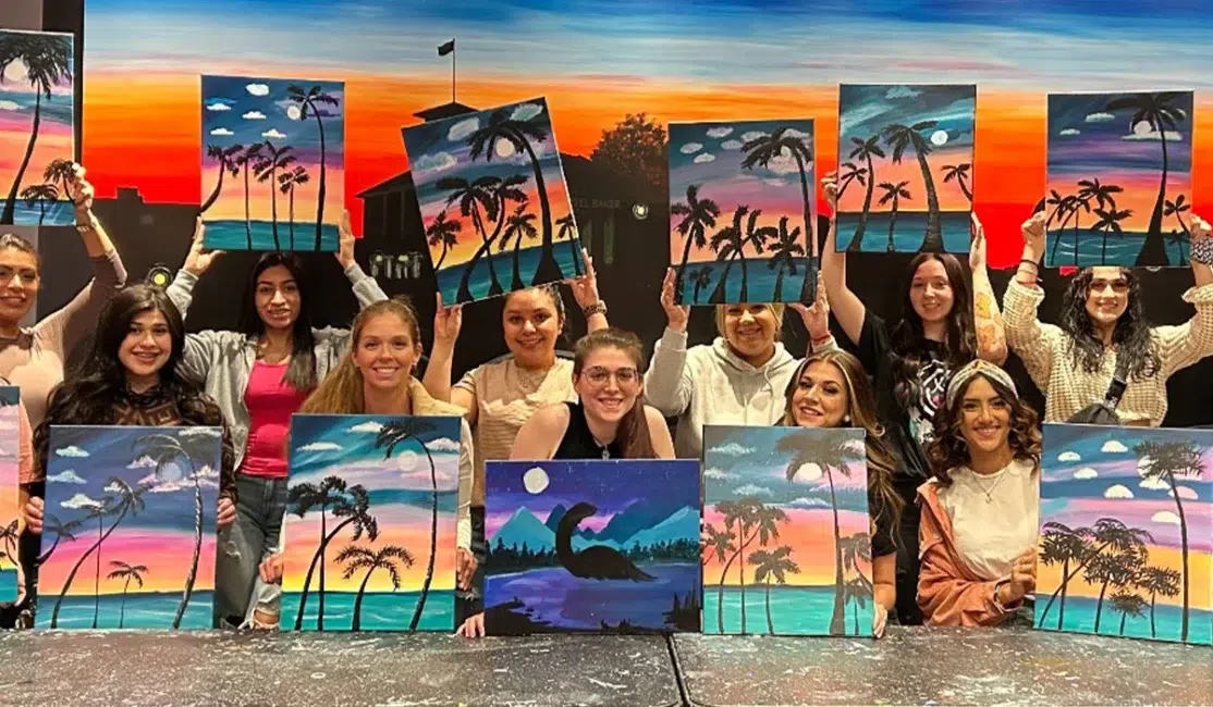 Hurley & Volk Orthodontics - South Elgin Team at a Painting Event